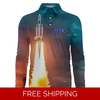 Le Studio Rocket Custom 3D Long-Sleeved Polo Shirt